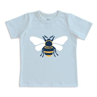Short-Sleeve GRAPHIC Tee - Bee Sky Blue