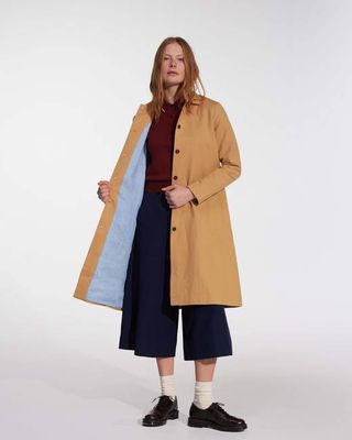 Coat No.11 in Lark Tan Cotton Linen Canvas