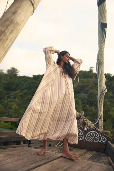 Maxi dress - Sisal stripe