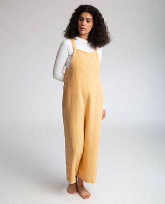 Unity Linen Jumpsuit In Sunflower