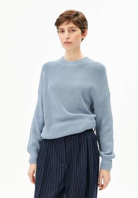 VANISÉ-STRICKPULLOVER | blau leuchtend dunkelblau