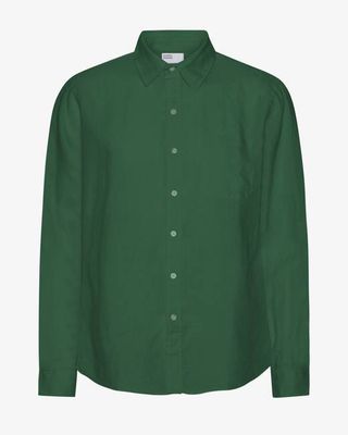 Linen Shirt - Emerald Green