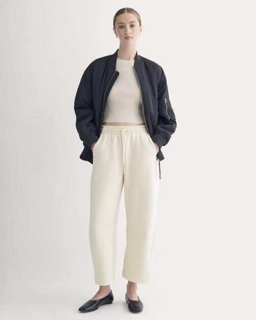 Luxe Fleece Barrel Sweatpant | Heathered Oat