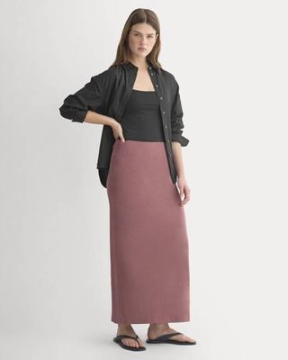 Maxi Skirt in Butterknit | Henna Red