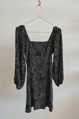 Sample Sale Autumn Dress in Black Checker