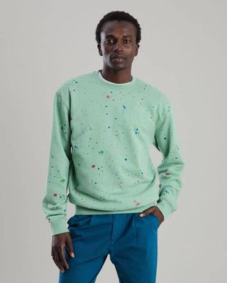 Splash Paint Sweatshirt Grün