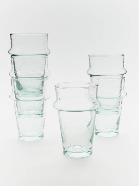 VERRE BELDI CLEAR SHORT GLASSES, SET OF 6