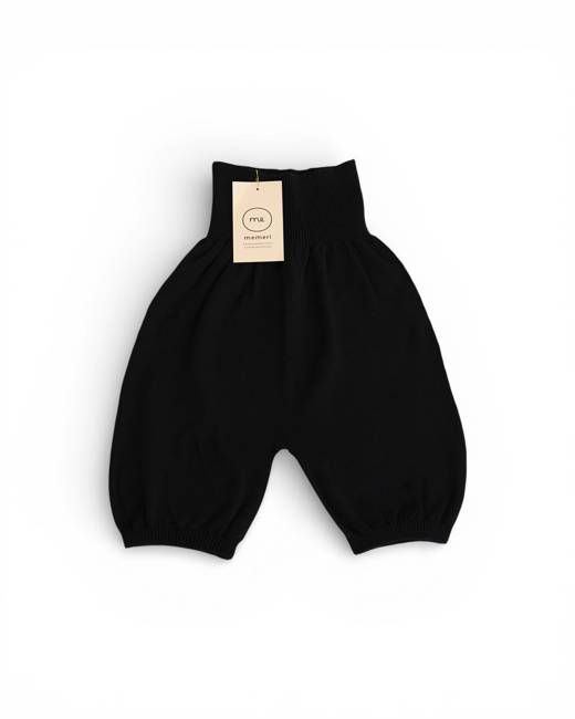 Silk Cotton Seamless Pants in Black