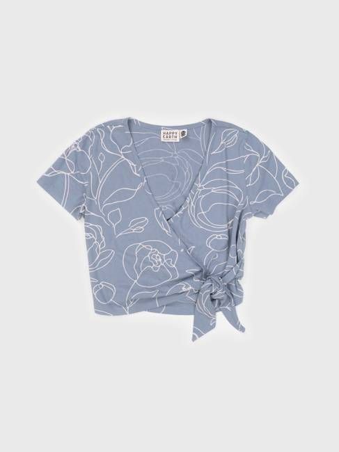 Wrap Crop Top | Garden Rose