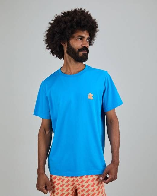 Doggy Balloon Patch T-Shirt Blue