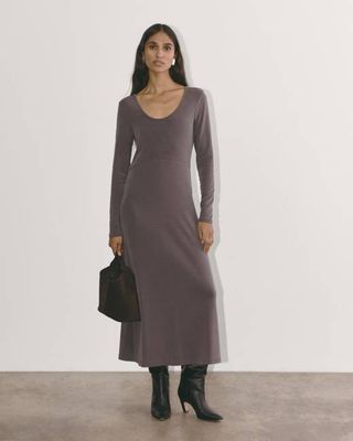 The Maddie Dress in Butterknit | Espresso