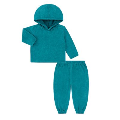 Mineral Wash Rib Hoodie and Baggy Pant Set