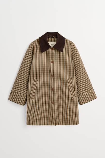 Gaby mac coat check - Brown/beige check