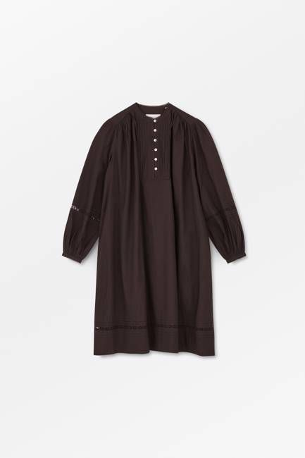 Leaf shirtdress - Dark brown
