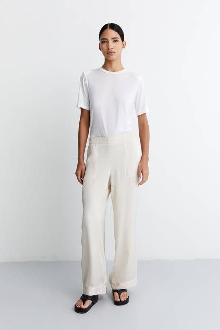 Sarah Vegan Silk Palazzo Pant
