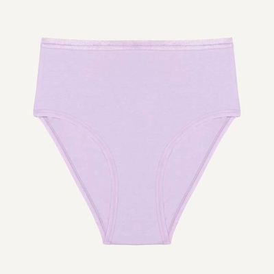 Organic Cotton High-Rise Brief in Petal