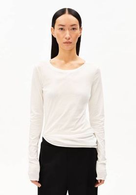 EINIAARA SOFT LANGARMSHIRT | cremefarben