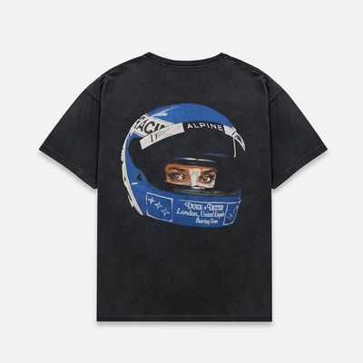 Alpine Formula One Team Helmet Washed Black T-Shirt
