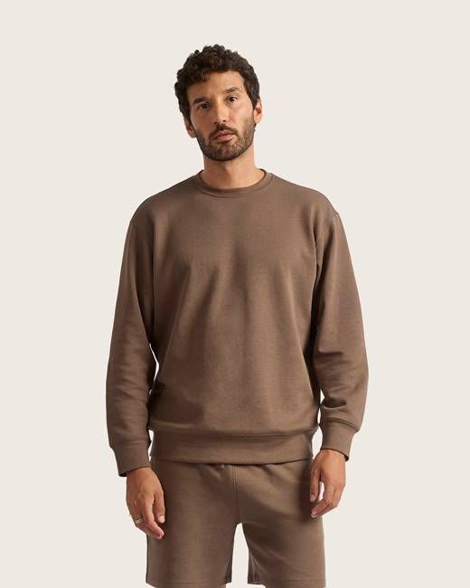 Bamboo CloudKnit Men's Crew Neck Sweater - Oyster