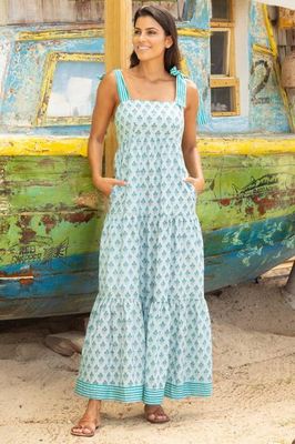 Tabitha Organic Cotton Dress | Teal