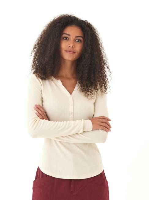 Akia Feather Rib Long Sleeve Henley