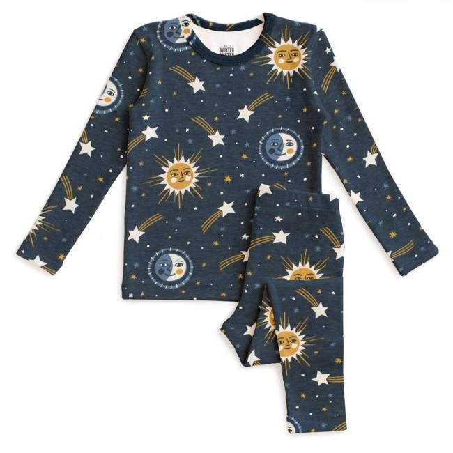Kids Pajama Set - Celestial Navy