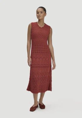 Knit midi dress made from pure organic cotton