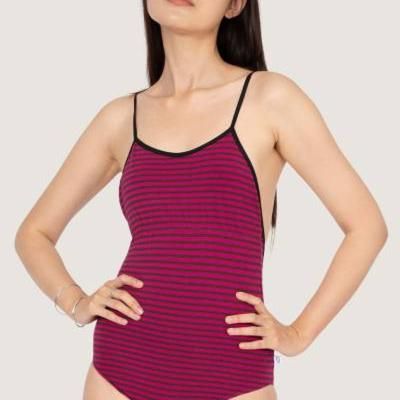 Bio Badeanzug Madri beere Streifen - kaufen