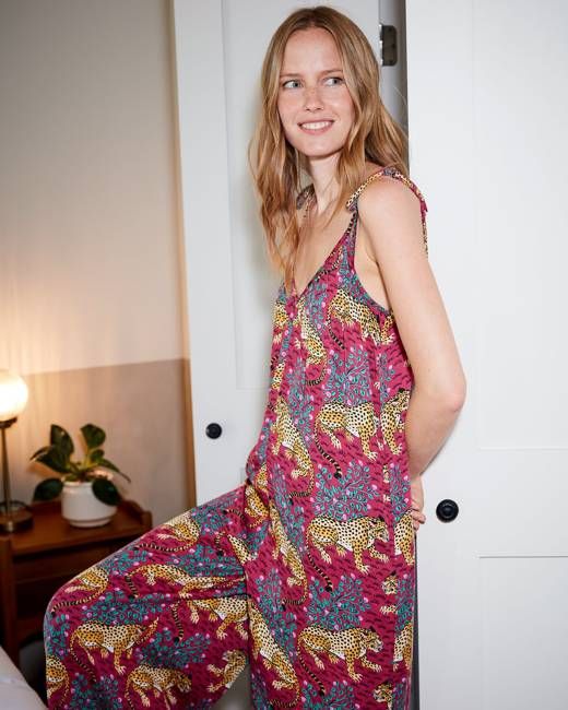 Bagheera - Eco Satin Jaipur Jumpsuit - Wine