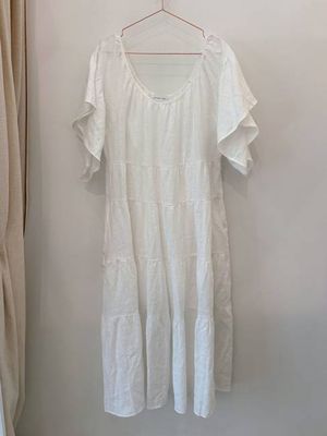 Sample Sale Rachel Dress in White Linen