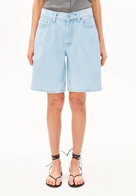 THALINAA MID WAIST DENIM SHORT | barrea