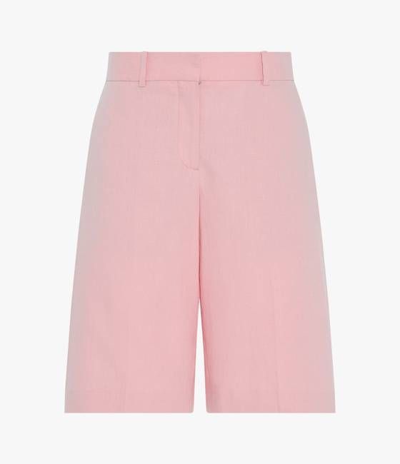 Linen Bermuda Short | Seashell Pink