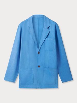 Men's Yacht Blue Nassau Linen Jacket