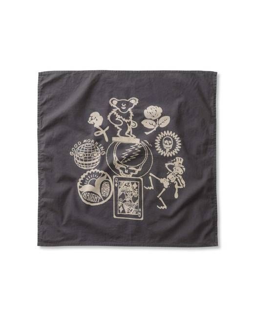The Bandana in Faded Black Stamp