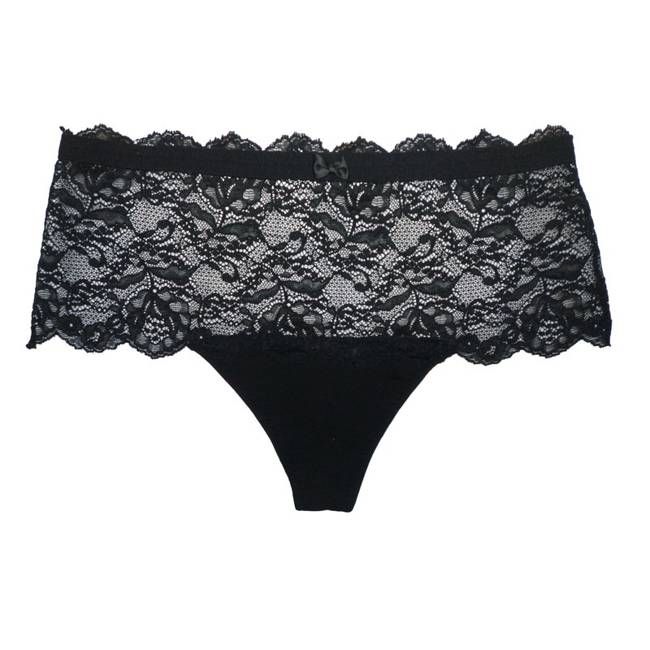 Nachhaltiger Boxer-String Eve schwarz - kaufen