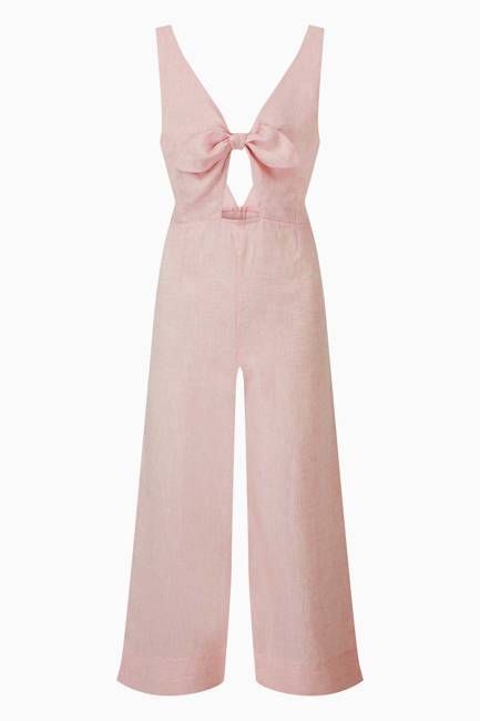 Gretl Linen Jumpsuit in candy - Sample