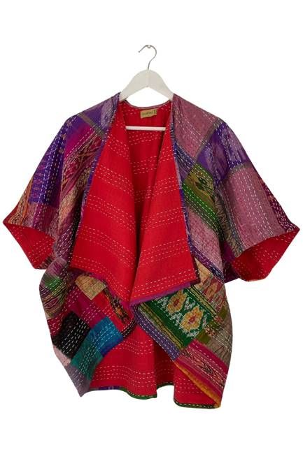 NEW! PETITE Vintage Patchwork Stories Kimono No.55