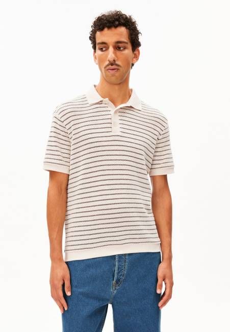 MAARIO KNITTED POLO SHIRT | pure-claystone