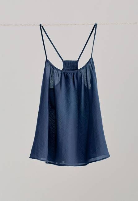 Scoop Tank in Indigo