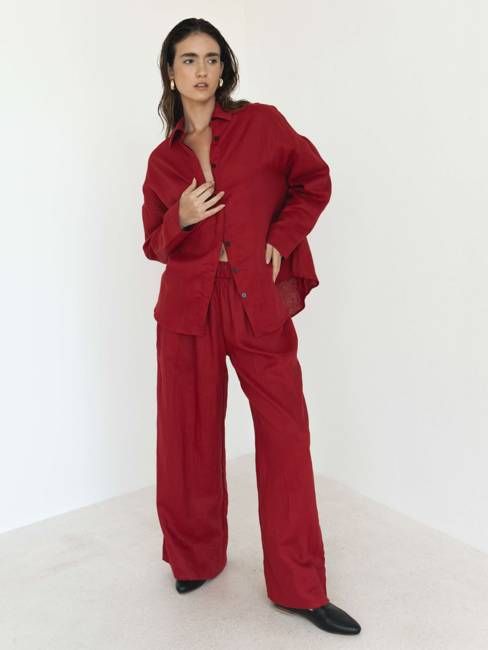 Wide Leg Linen Pants