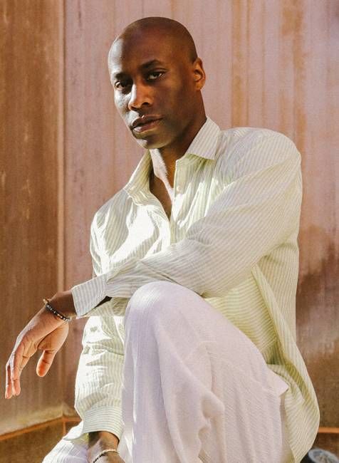 Unisex Page Shirt, matcha stripe