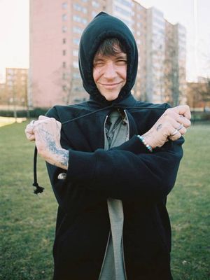 Gunde Logo Zip Hoodie Black regular fit hoodie | Nudie Jeans