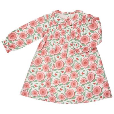 Smock Dress W. Peter Pan Collar - Large Floral