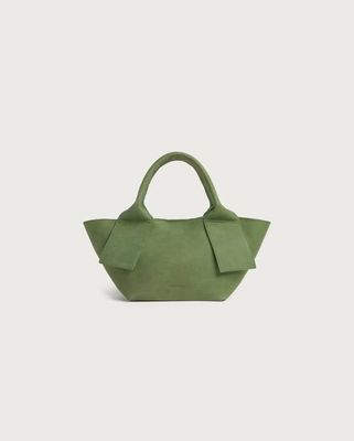 Mini green leather Pepo bag