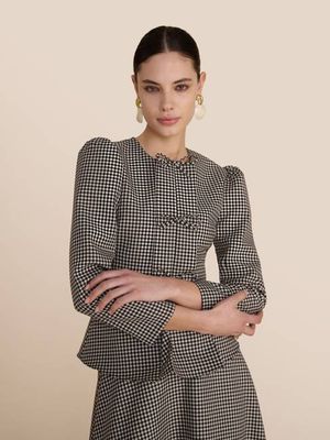 Serena Micro Check Blouse
