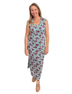 Blue Floral Maxi Dress : Sample