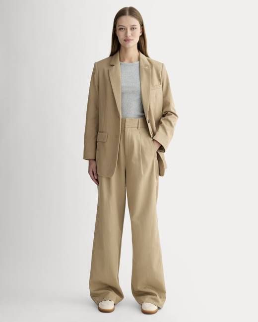 The Draper Pleated Pant in Buttersmooth | Ash Brown | 30" Inseam