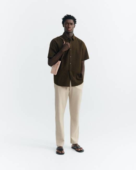 Travel light beige straight pants