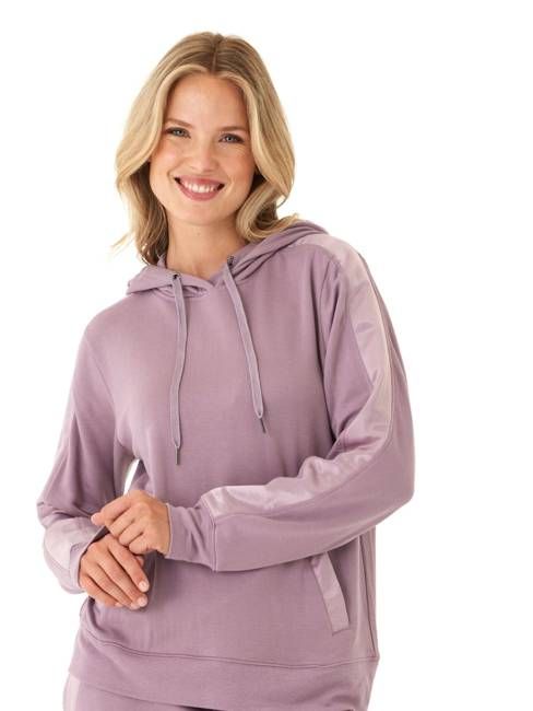 Romi Feather Fleece Trim Detail Hoodie