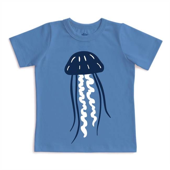 Short Sleeve GRAPHIC Tee - Jelly Fish Lake Blue